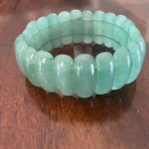 Source Unknown Green Beaded Stretch Bracelet